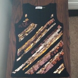 Calvin Klein sequined tank top